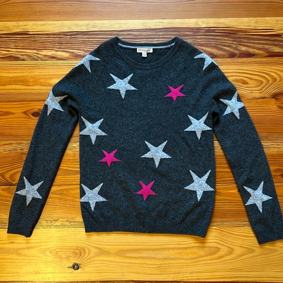 Philosophy cashmere charcoal grey with stars sweater, size xsmall - Picture 1 of 3